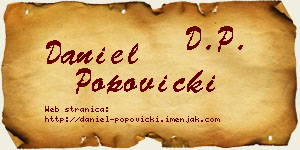 Daniel Popovicki vizit kartica